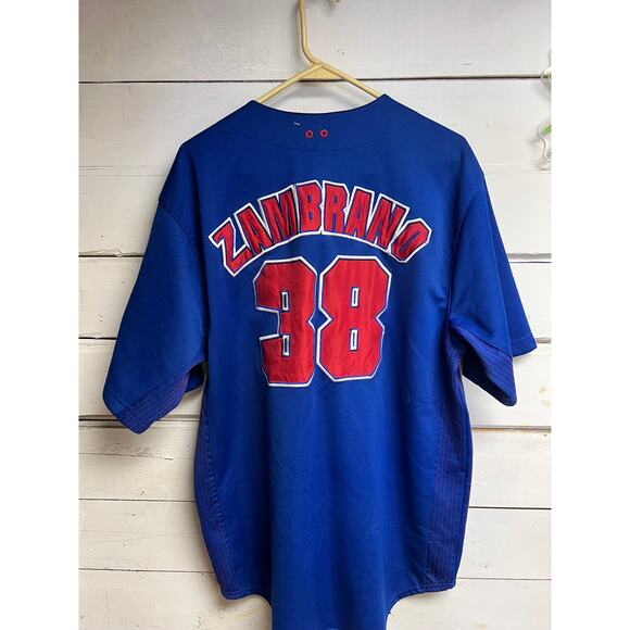 MLB Chicago Cubs Carlo Zambrano (38) "True Fan Series" Jersey, Size Large - Picture 2 of 7